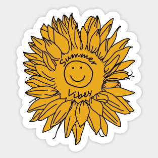 Yellow Summer Vibes Sunflowers Sticker